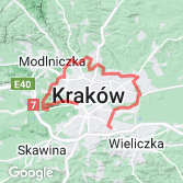 Mapa Szlak Twierdzy Kraków (część północna)